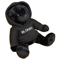 Плюшевый медвежонок BLCKBO, медвежонок, Блэкбо, в худи с капюшоном 40 см, черный BS Toys