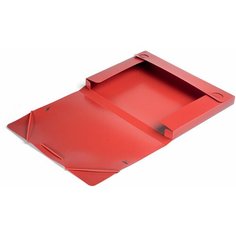 Папка на резинке - короб А4/25мм красная 500мкм (BA25/05red) (Бюрократ)
