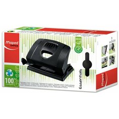 Дырокол MAPED (Франция) "Greenlogic", до 25 листов, "карбоновое покрытие", черный, 452511 2 шт