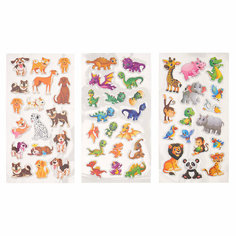 70809 Набор объемных наклеек Animals, 100*190 мм Centrum