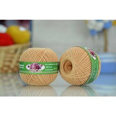 Пряжа ПНК им. С. М. Кирова Пион (ПНК), персик - 3101, 70% хлопок, 30% вискоза, 6 мотков, 50 г, 200 м.