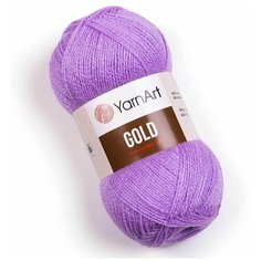 Пряжа для вязания YarnArt Gold (ЯрнАрт Голд) - 1 моток 9525 молочный, блестящая, 92% акрил, 8% металлик, 400 м/100г