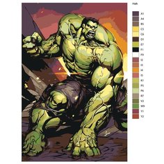 Картина по номерам "Халк", 60x90 см Brushes Paints