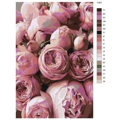 Картина по номерам Y-827 "Букет розовых пионов" 50x70 Brushes Paints