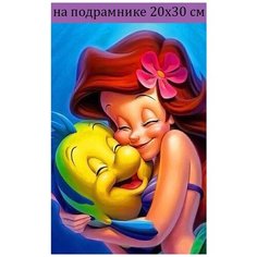 Алмазная мозаика на подрамнике 20х30 русалочка, алмазная вышивка 20*30, алмазная живопись 30х20, 30*20, Наборы с круглыми стразами, пейзаж Стиль для Дома