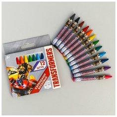 Восковые карандаши Трансформеры, набор 12 цветов, высота - 8см, диаметр - 0,8 см Hasbro
