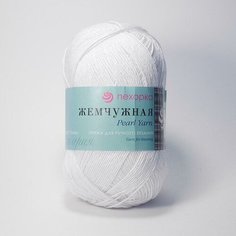 Пряжа Пехорка Жемчужная (01), белый, 5 шт. по 100 г