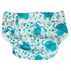 Крошка Я многоразовый подгузник без вкладыша, 3-15 кг, обхват талии 38 - 72 см, 1 шт., слоники