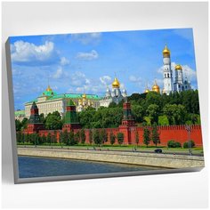 Алмазная мозаика с нанесенной рамкой Москва. Кремль 40*50 см (30 цв.) Molly