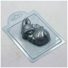 Зайчик с бантиком - формочка для мыла и шоколада из толстого пластика Any Molds