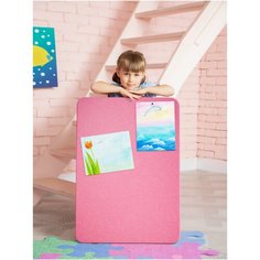 Доска для заметок из ЭКО-войлока Mymatto, мудборд, органайзер из войлока, НЕ пробковая доска для фото, доска для записей 600*800, розовый