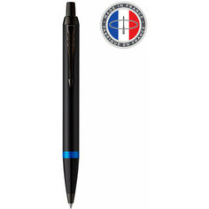 Ручка шариковая Parker IM Vibrant Rings K315 (CW2172941) Marine Blue PVD M синие чернила подарочная коробка