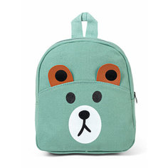 Рюкзак детский в садик для малышей девочек и мальчиков мишка зеленый Маис