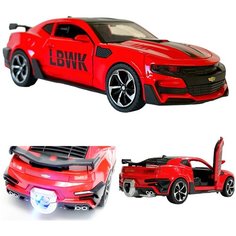 Машинка металлическая модель Шевроле Камаро / Chevrolet Camaro (1:24) 21 см, инерционная со световыми и звуковыми эффектами, с имитацией пара 19304 Haowan