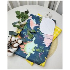 Пеленки непромокаемые "Дино 3 на темном", 2шт 70х100см Чудо Детство