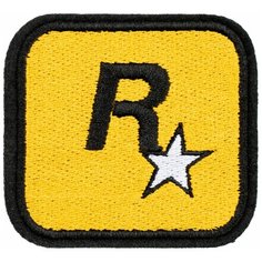 Нашивка, шеврон, патч (patch) Rockstar Games logo, размер 6,3*6,9 см Нет бренда
