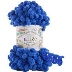Пряжа для вязания ALIZE Puffy Ализе Пуффи: 141 (василек) / 3 шт / 9 м / 100 г / 100% микрополиэстер / большие петли