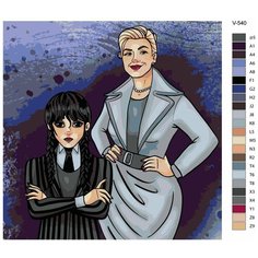 Картина по номерам V-540 "Уэнсдэй (Wednesday) сериал", 80x80 см Brushes Paints