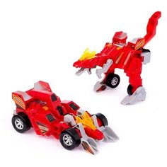 WOOW TOYS Робот с трансформацией «Динобот», световые и звуковые эффекты, цвета красный
