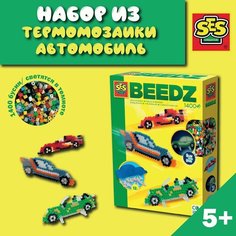 Набор для творчества из термомозаики SES Creative "Автомобиль", 1400 бусин, светятся в темноте, 5+