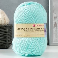 Пехорский текстиль Пряжа "Детская объемная" 100% микрофибра 400м/100гр (223-Св. Бирюза) Пехорка