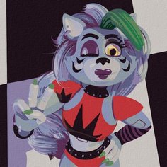 Картина по номерам на стену для детей Roxanne Wolf Раскрасим сами