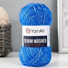 Пряжа "Denim Washed" 30% акрил 70% хлопок 130м/50гр (910 василёк) Yarn Art