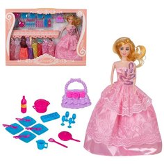 Кукла Lovely модница Принцесса 28 см с набором одежды и аксессуарами с гардеробом с нарядами YY1064 Tongde
