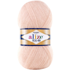 Пряжа Alize Angora Real 40, 40 % шерсть, 60 % акрил, 100 г, 430 м, 5 шт., 404 шампань