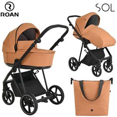 Коляска 2в1 Roan Sol Cinnamon/Black/ручка черный