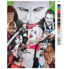 Картина по номерам Z-548 "Отряд самоубийц. Комиксы" 70x110 Brushes Paints