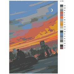 Картина по номерам U-156 "Влюбленная пара провожает закат" 70x110 см Brushes Paints