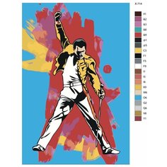 Картина по номерам X-714 "Певец Freddie Mercury" 80x120 Brushes Paints
