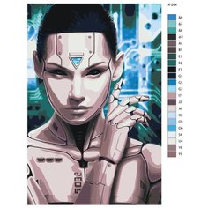 Картина по номерам X-264 "Женщина киборг" 70x110 Brushes Paints