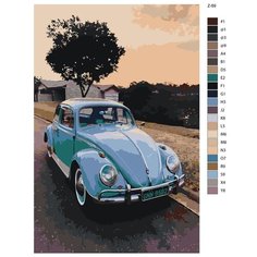 Картина по номерам Z69 "Volkswagen Kafer", 80x120 Brushes Paints