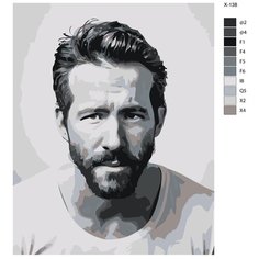 Картина по номерам X-138 "Райан Рейнольдс" 80x100 Brushes Paints