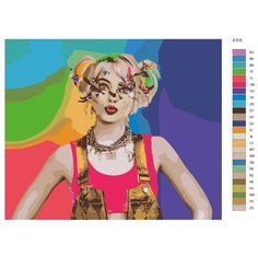 Картина по номерам Z-515 "xищные птицы. xарли квинн - Марго Робби" 80x100 Brushes Paints