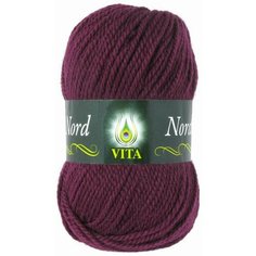 Пряжа Vita Nord бордовый (4777), 52%акрил/48%шерсть, 116м, 100г, 1шт