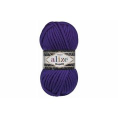 Пряжа Alize Superlana Megafil пурпурный (388), 25%шерсть/75%акрил, 55м, 100г, 1шт