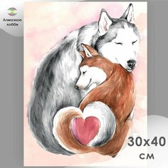 Алмазная мозаика / Картина стразами/ "Любовь " 30х40 без подрамника Алмазное хобби