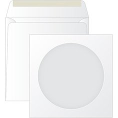 Конверт бумажный 125*125 для CD, KurtStrip, с окном, декстрин - 50 шт. Курт