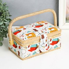 --- Шкатулка для рукоделия "Швейная мастерская" 9,5х19,5х13 см