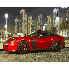 Картина по номерам Красный спорткар 40х50 см Hobby Home