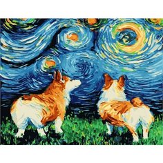 Картина по номерам Красочные корги 40х50 см Hobby Home