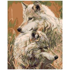 Картина по номерам Волки 40х50 см Hobby Home