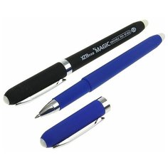 Ручка шариковая со стираемыми чернилами, линия 0,8 мм, стержень синий, корпус прорезиненный микс (штрихкод на штуке) Noname