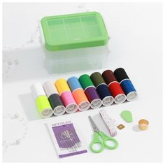 Набор для шитья в пластиковой коробке Noname