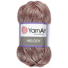 Пряжа YarnArt Melody 100г, 230м (ЯрнАрт Мелоди) Нитки для вязания, 9% шерсть, 21% акрил, 70% полиамид, цвет 885 какао, 5шт