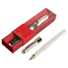 Ручка шариковая, 0.5 мм, Bruno Visconti MONACO, стержень синий, корпус белый, в футляре