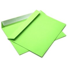 Конверт из цветной бумаги С5 (162*229) зеленый - 100 шт. Pack24